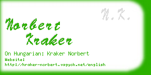 norbert kraker business card